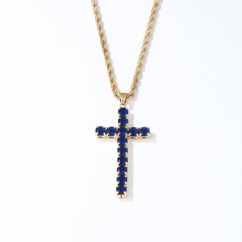 European & American Cross Necklace for Men – Hip Hop Style - Elysian Bijoux