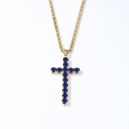 European & American Cross Necklace for Men – Hip Hop Style - Elysian Bijoux