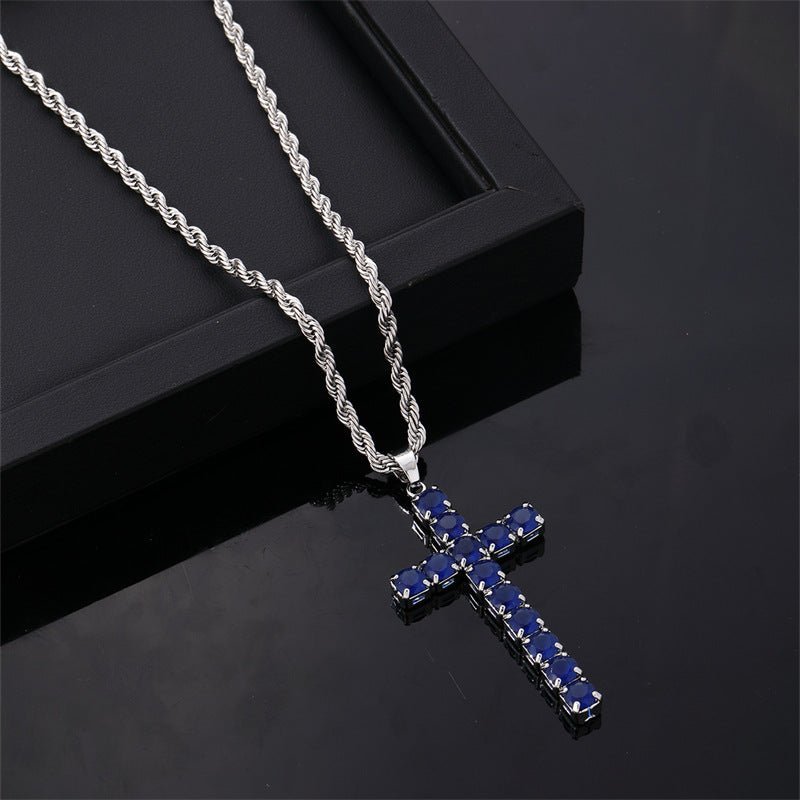 European & American Cross Necklace for Men – Hip Hop Style - Elysian Bijoux