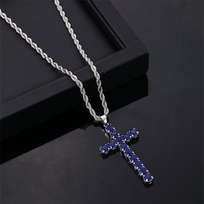 European & American Cross Necklace for Men – Hip Hop Style - Elysian Bijoux