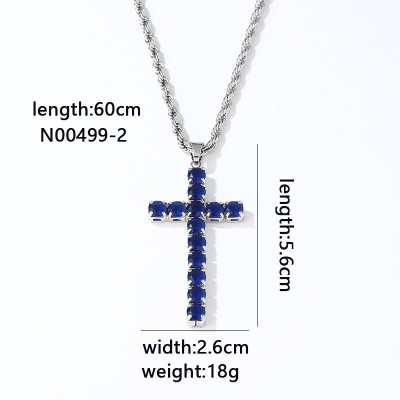 European & American Cross Necklace for Men – Hip Hop Style - Elysian Bijoux