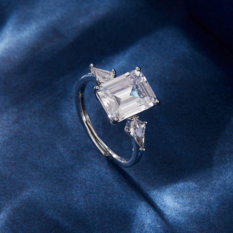 FrostSquare Open Zircon Ring - Elysian Bijoux