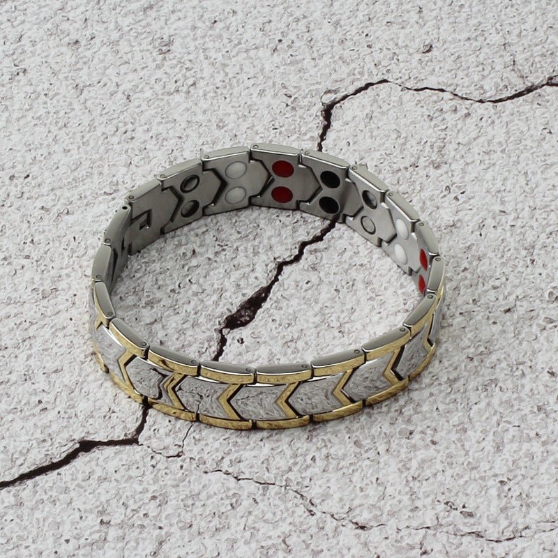 Gold Double Row Magnet Bracelet - Elysian Bijoux
