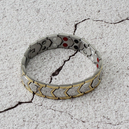 Gold Double Row Magnet Bracelet - Elysian Bijoux