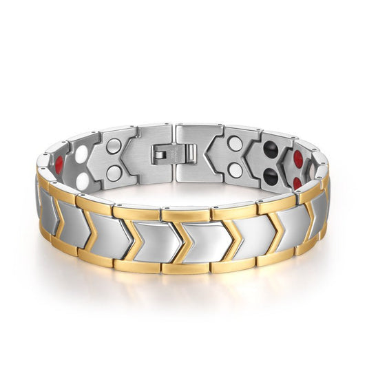 Gold Double Row Magnet Bracelet - Elysian Bijoux