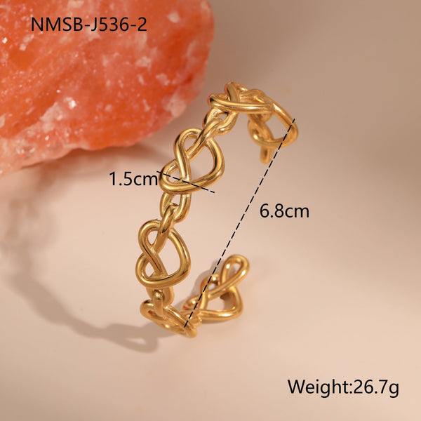 Heartline 18K Open Cuff - Elysian Bijoux