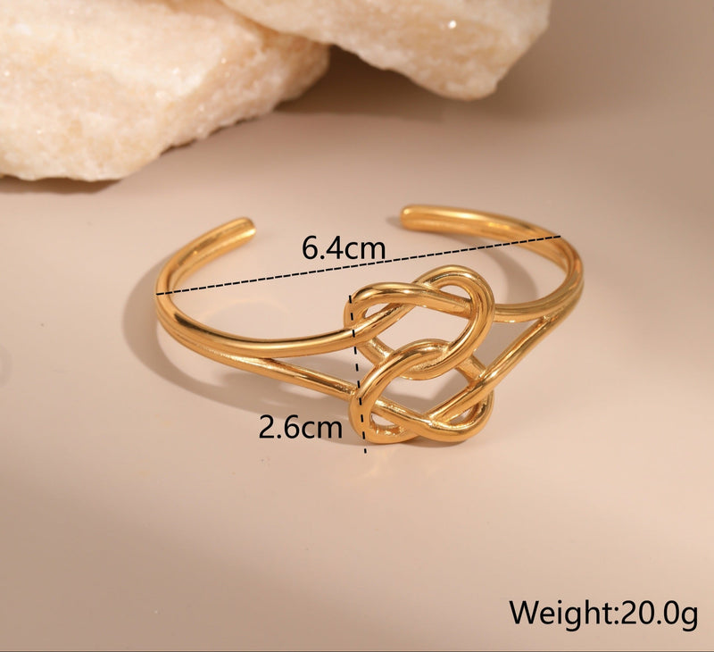 Heartline 18K Open Cuff - Elysian Bijoux
