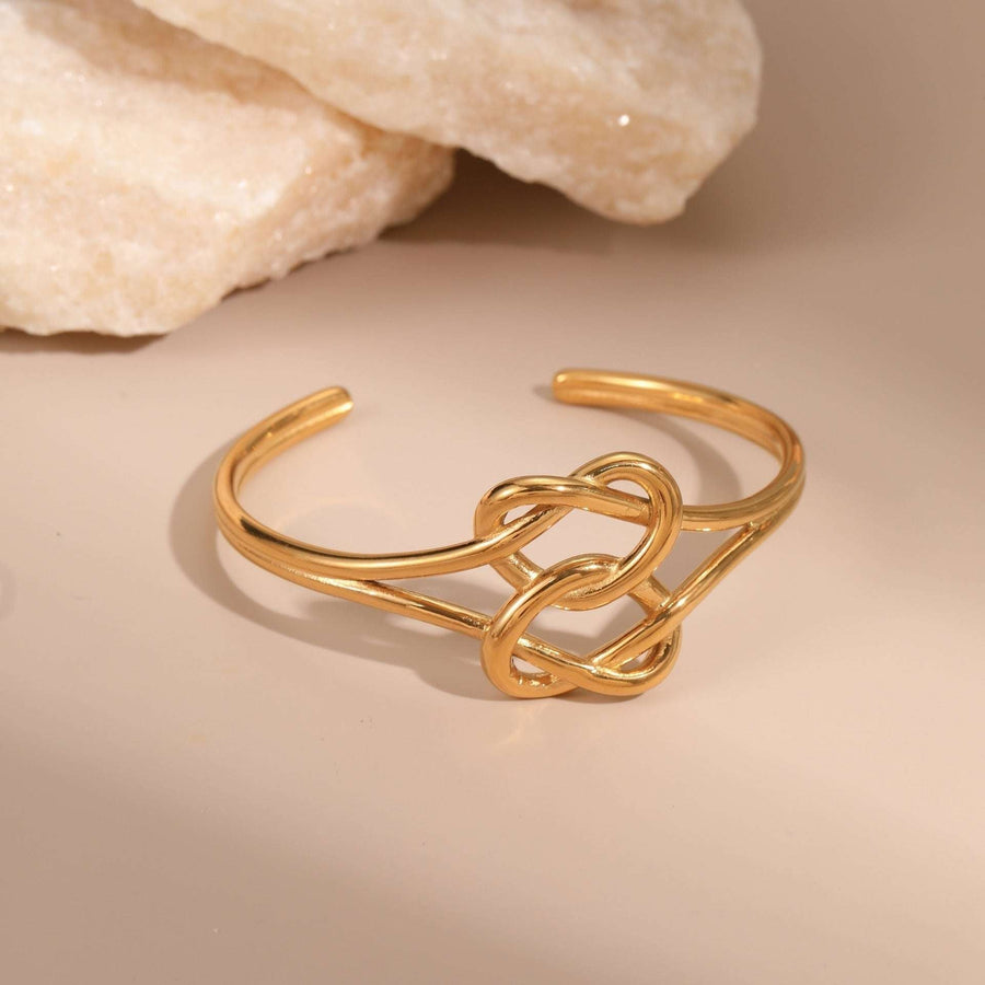 Heartline 18K Open Cuff - Elysian Bijoux