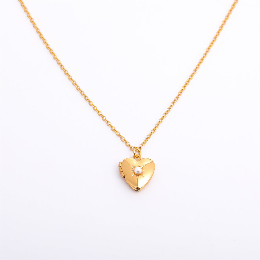 HeartLuxe™ Titanium Steel Locket Necklace - Elysian Bijoux