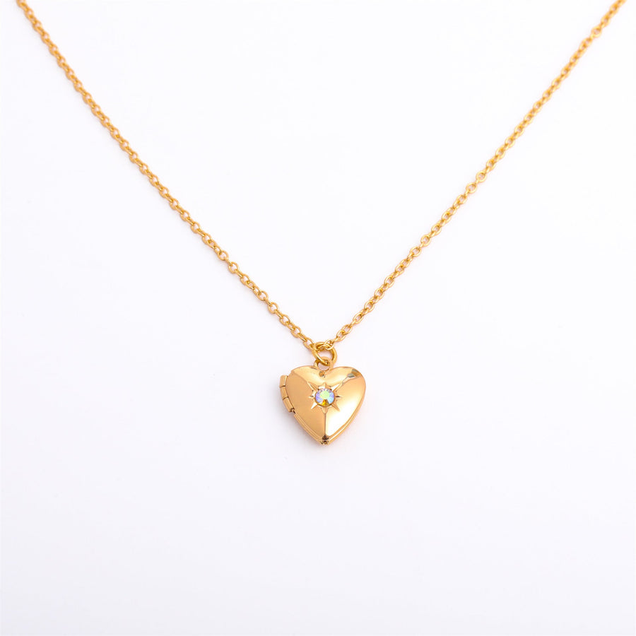 HeartLuxe™ Titanium Steel Locket Necklace - Elysian Bijoux