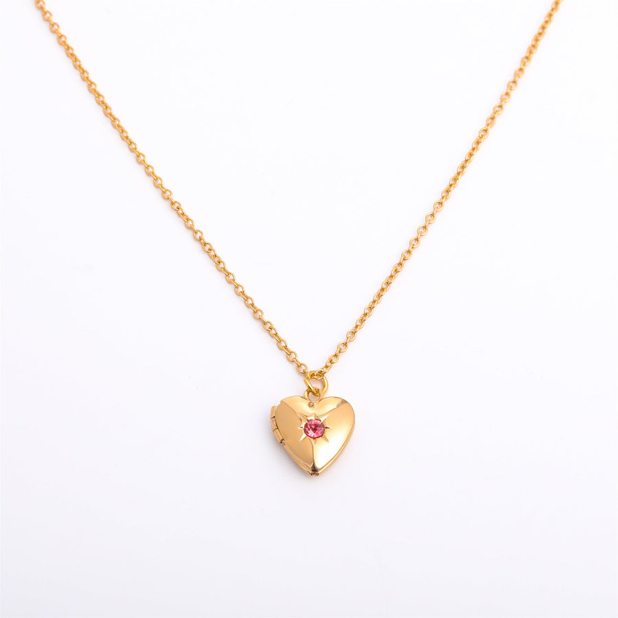 HeartLuxe™ Titanium Steel Locket Necklace - Elysian Bijoux