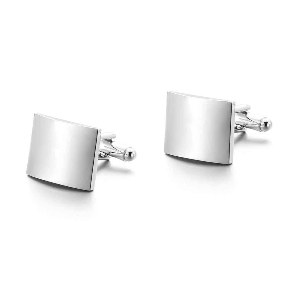 High Quality Plain Glossy Cufflinks – French Western - Style Elegance - Elysian Bijoux