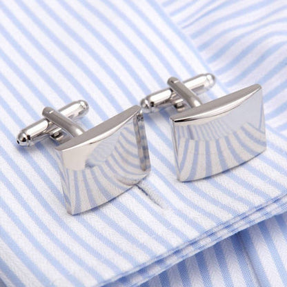 High Quality Plain Glossy Cufflinks – French Western - Style Elegance - Elysian Bijoux