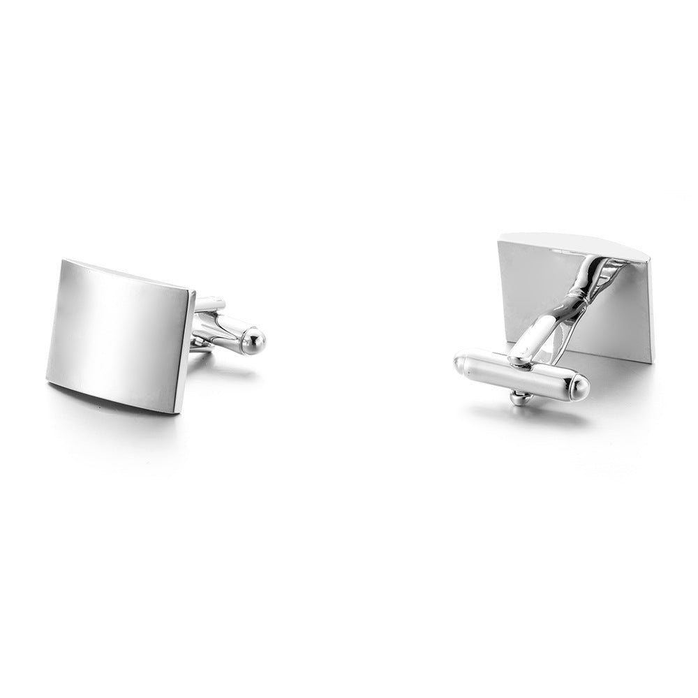 High Quality Plain Glossy Cufflinks – French Western - Style Elegance - Elysian Bijoux