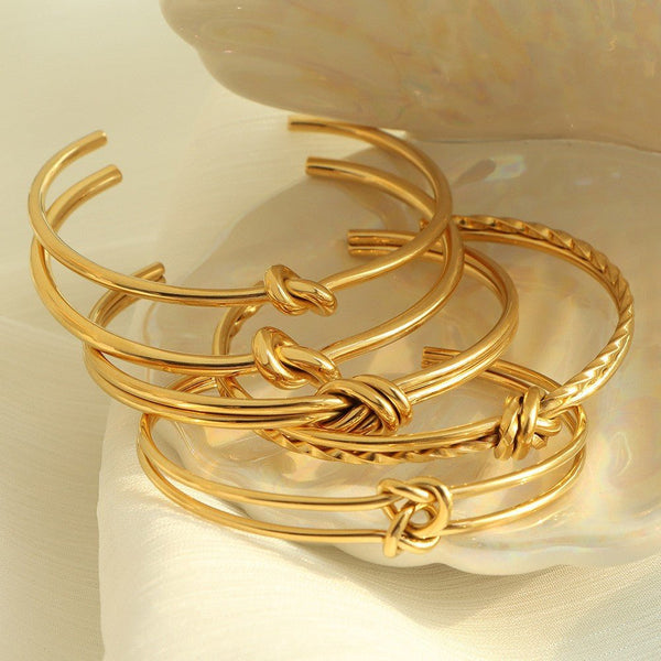 Knotted Elegance Twin Cuff - Elysian Bijoux