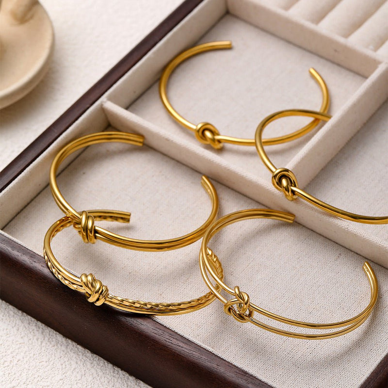 Knotted Elegance Twin Cuff - Elysian Bijoux