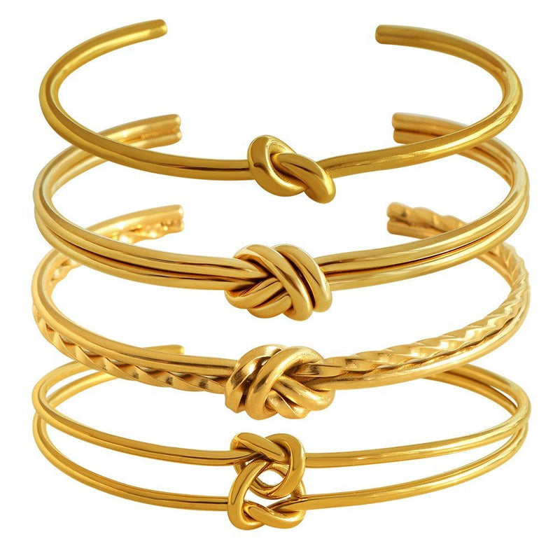Knotted Elegance Twin Cuff - Elysian Bijoux