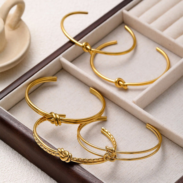 Knotted Elegance Twin Cuff - Elysian Bijoux