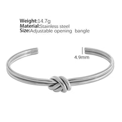 Knotted Elegance Twin Cuff - Elysian Bijoux