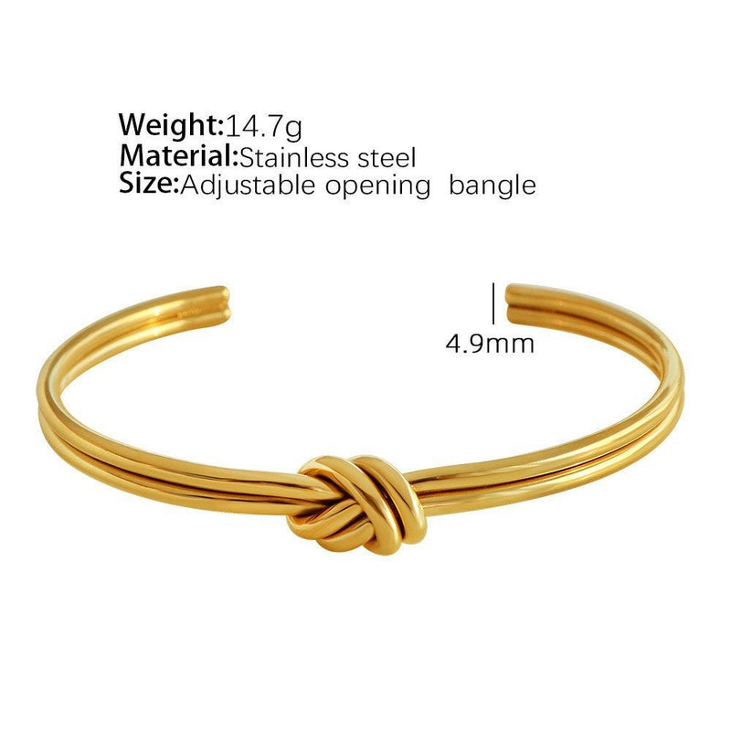 Knotted Elegance Twin Cuff - Elysian Bijoux