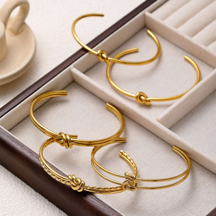 Knotted Elegance Twin Cuff - Elysian Bijoux