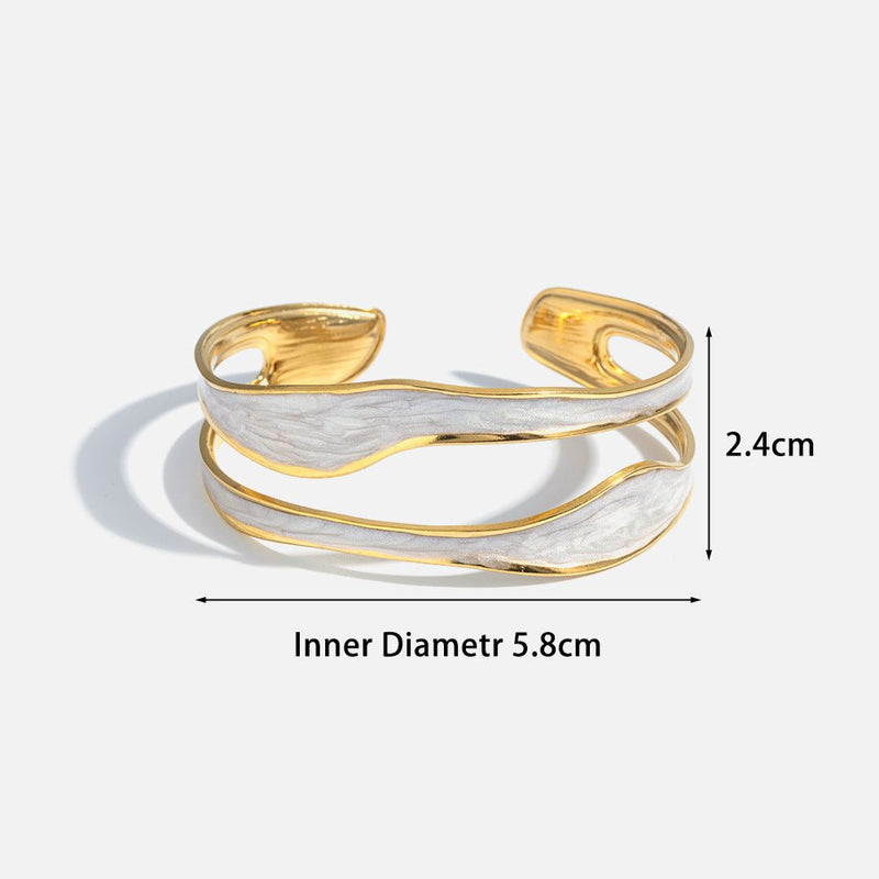 LiquidLine Steel Open Cuff - Elysian Bijoux