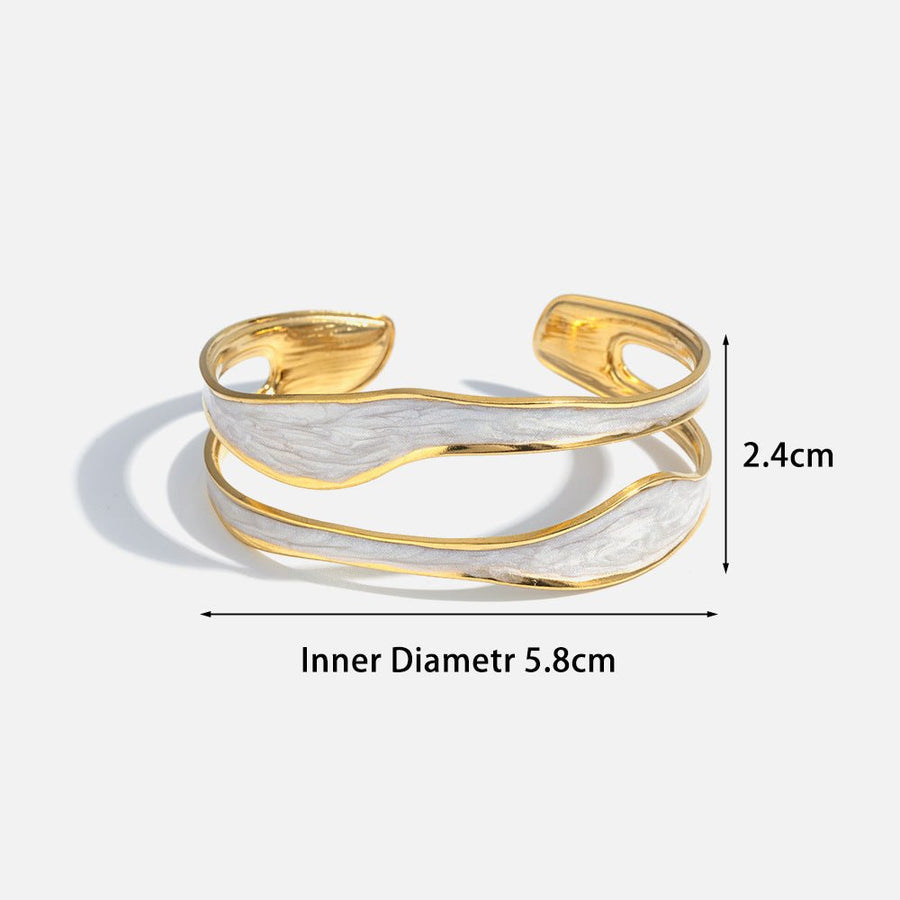 LiquidLine Steel Open Cuff - Elysian Bijoux