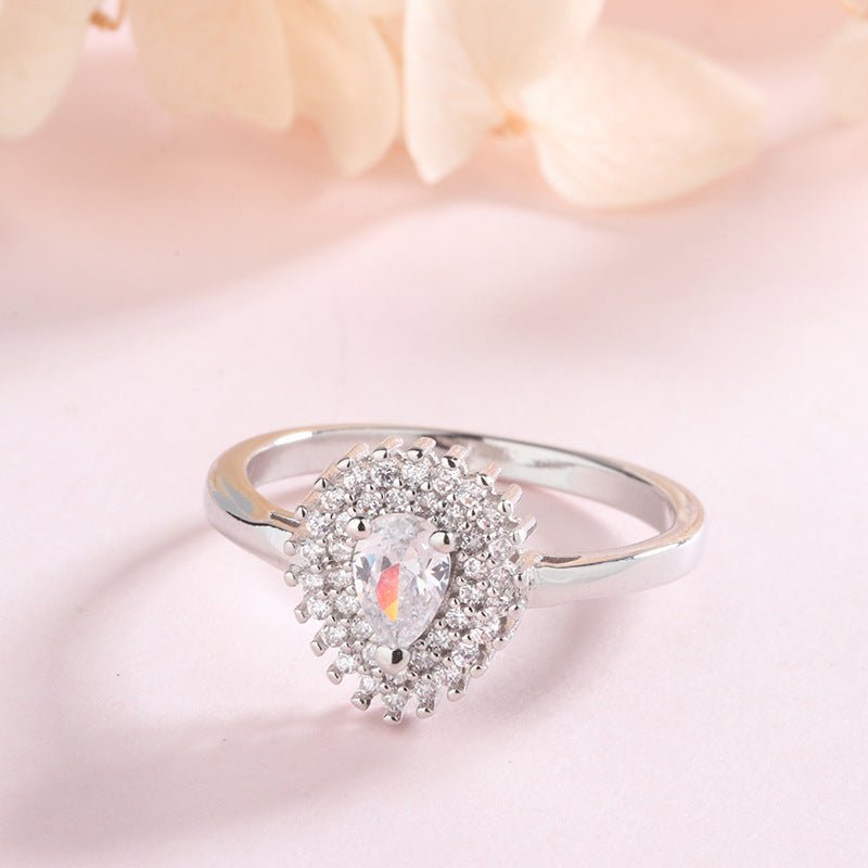 Love Drip Pavé Ring - Elysian Bijoux
