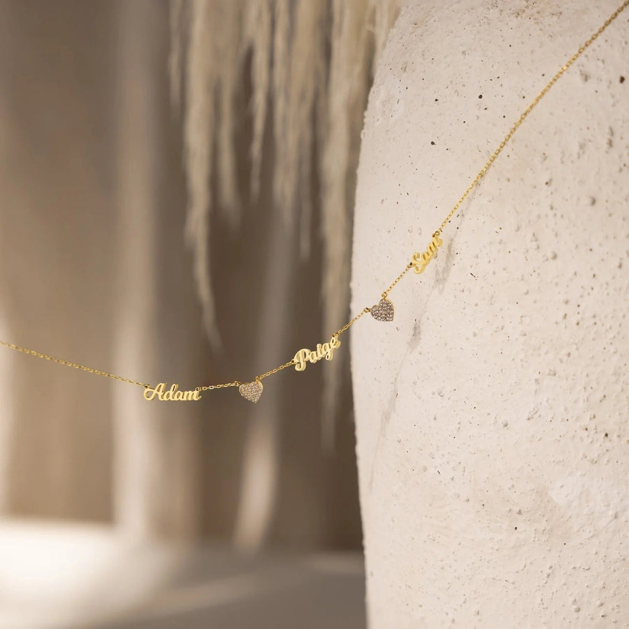 Lovelink™ Multi - Name Stainless Steel Necklace - Elysian Bijoux