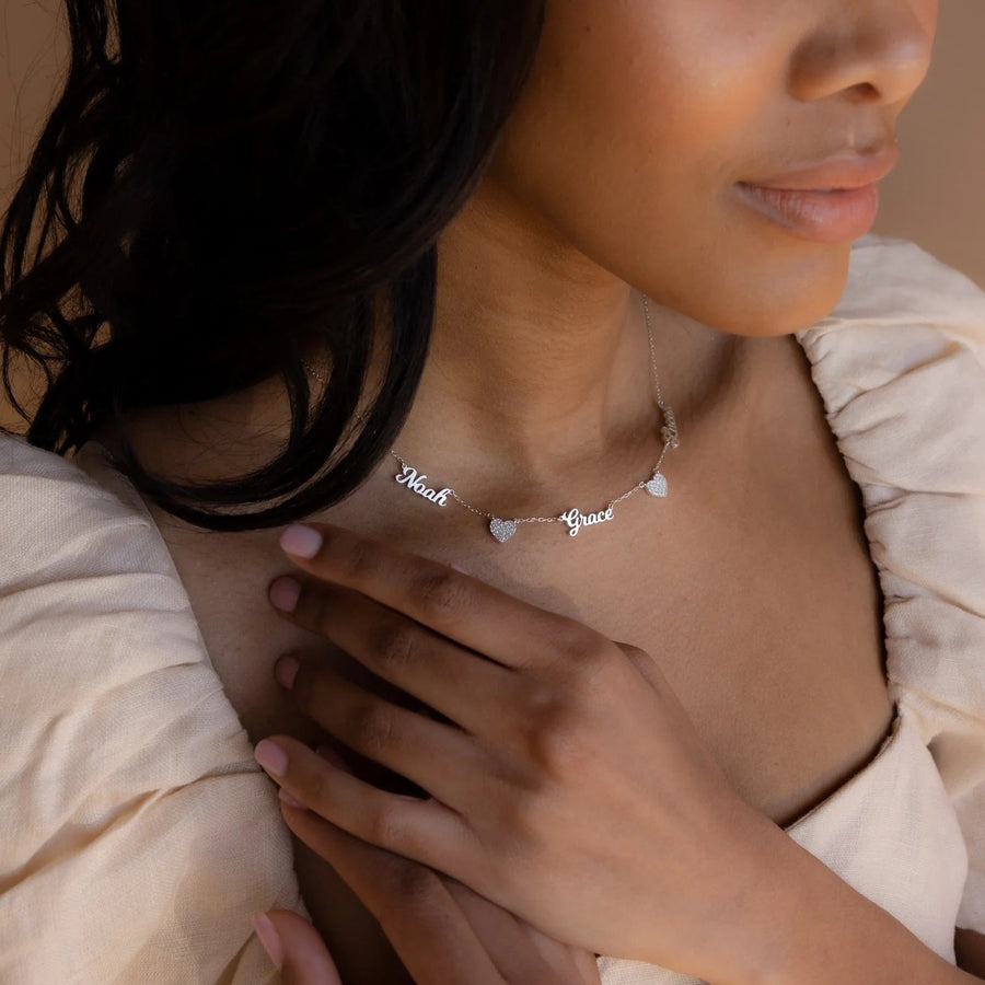 Lovelink™ Multi - Name Stainless Steel Necklace - Elysian Bijoux