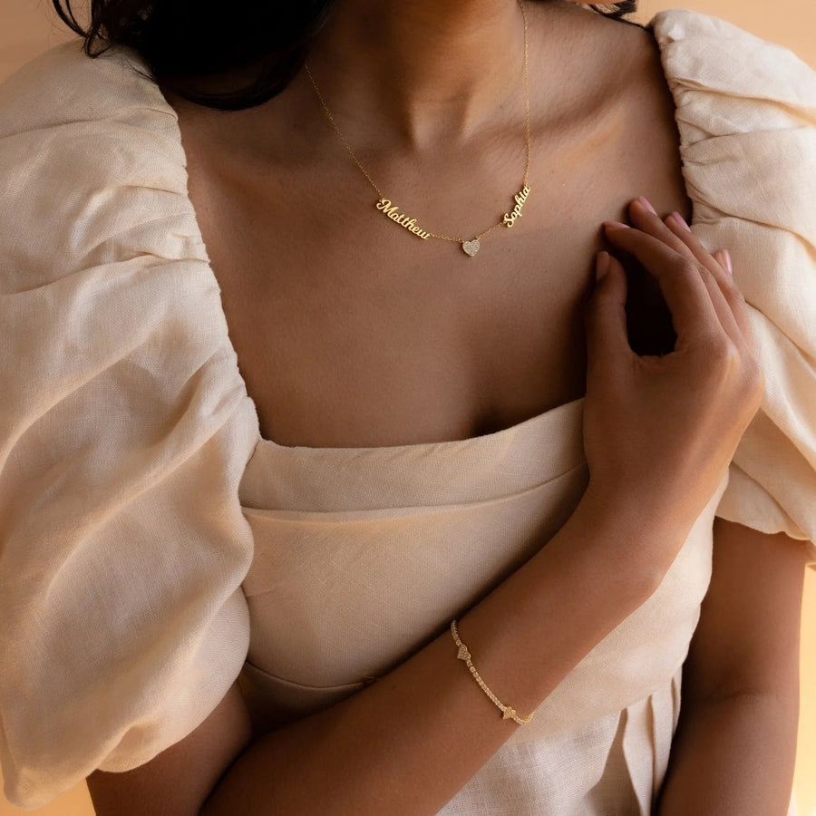 Lovelink™ Multi - Name Stainless Steel Necklace - Elysian Bijoux