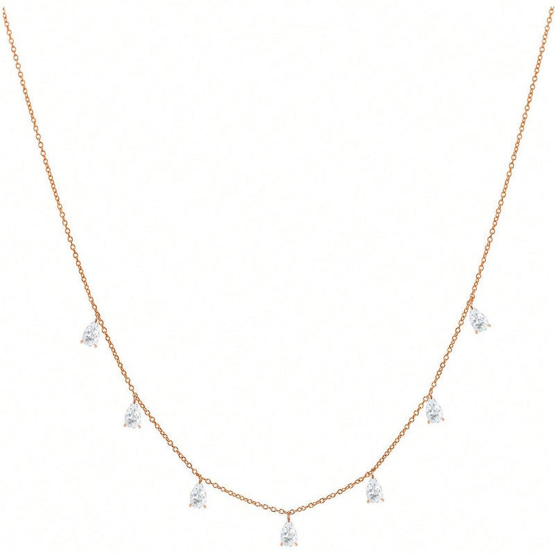 Lumière Drop Sterling Zircon Pendant - Elysian Bijoux