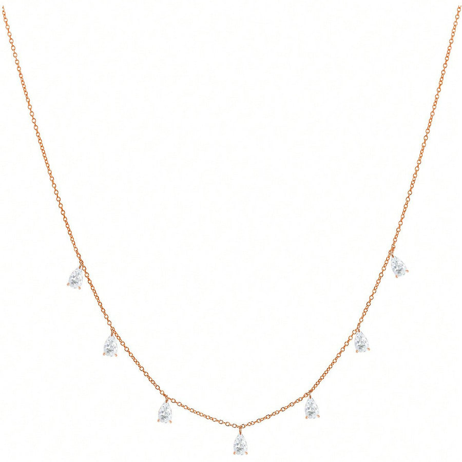 Lumière Drop Sterling Zircon Pendant - Elysian Bijoux