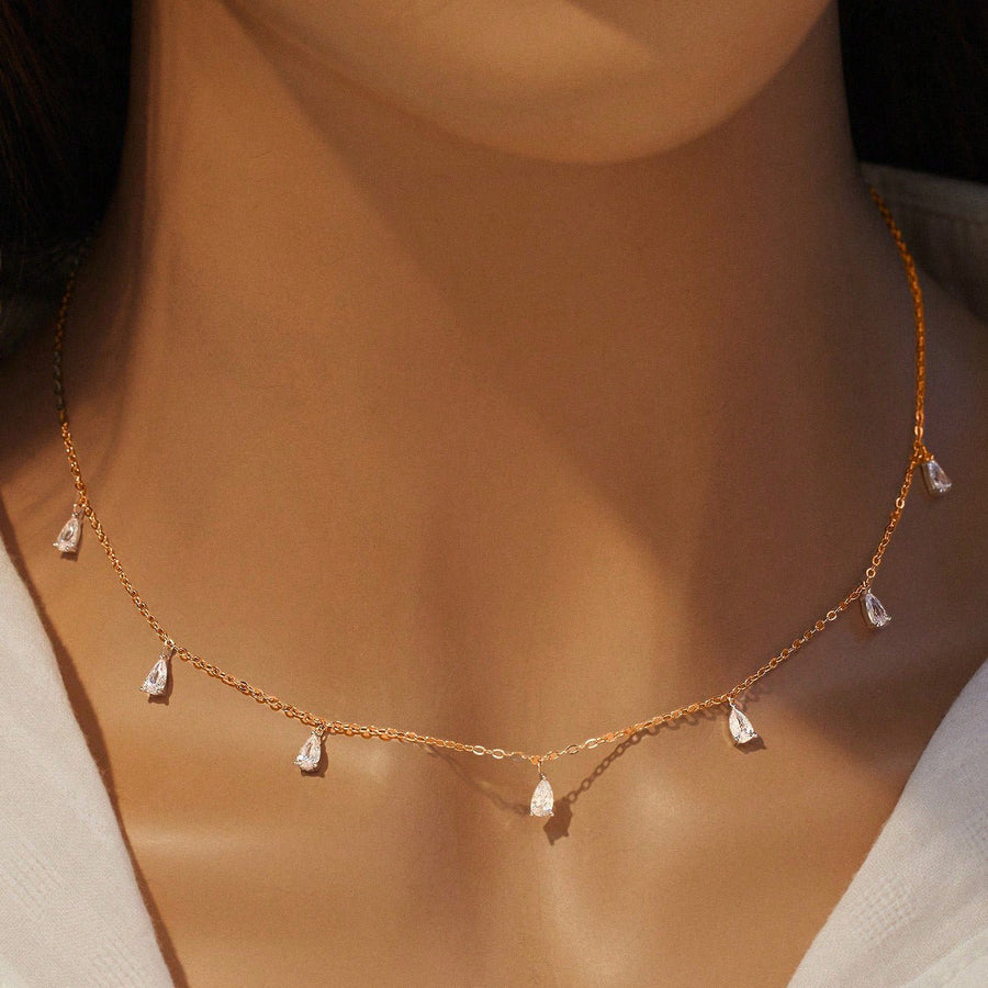 Lumière Drop Sterling Zircon Pendant - Elysian Bijoux