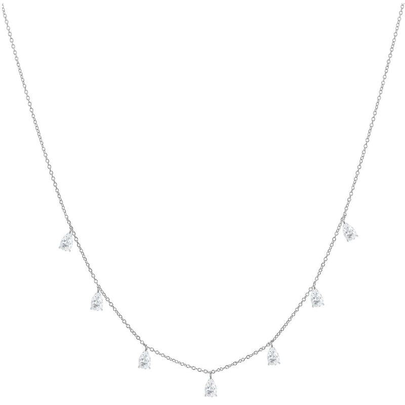 Lumière Drop Sterling Zircon Pendant - Elysian Bijoux