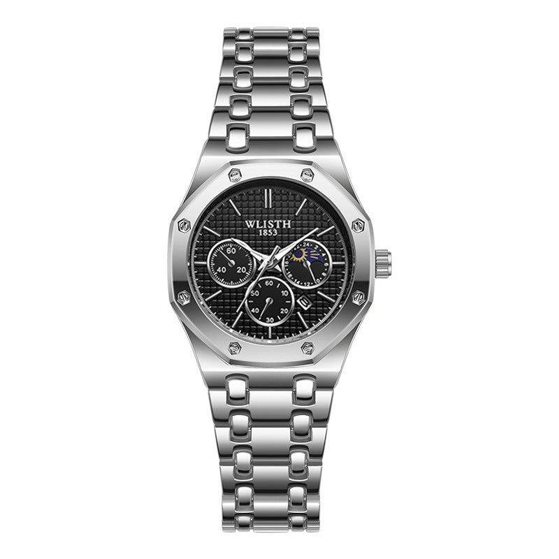 LumiSteel Radiance Calendar Watch - Elysian Bijoux