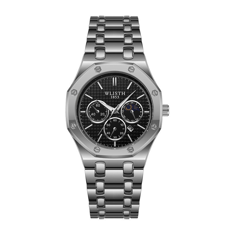 LumiSteel Radiance Calendar Watch - Elysian Bijoux