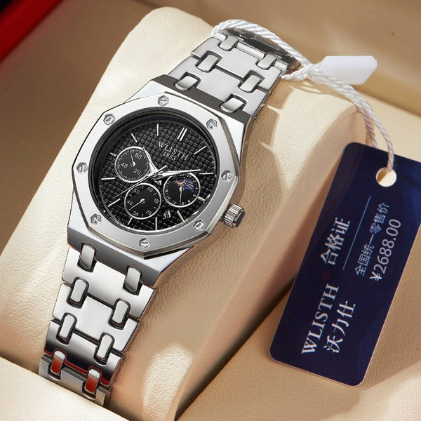 LumiSteel Radiance Calendar Watch - Elysian Bijoux