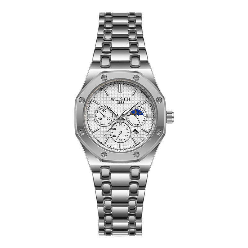 LumiSteel Radiance Calendar Watch - Elysian Bijoux
