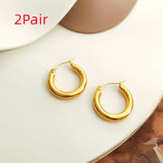 MAYSU Vintage Gold Hoop Earrings - Elysian Bijoux