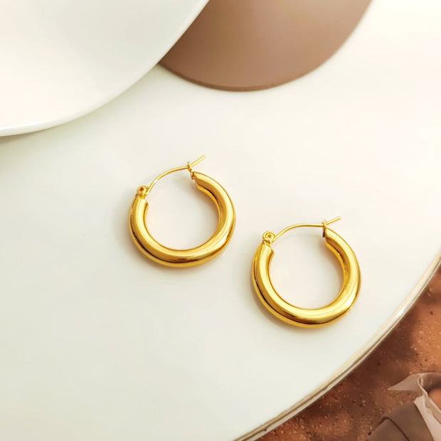 MAYSU Vintage Gold Hoop Earrings - Elysian Bijoux