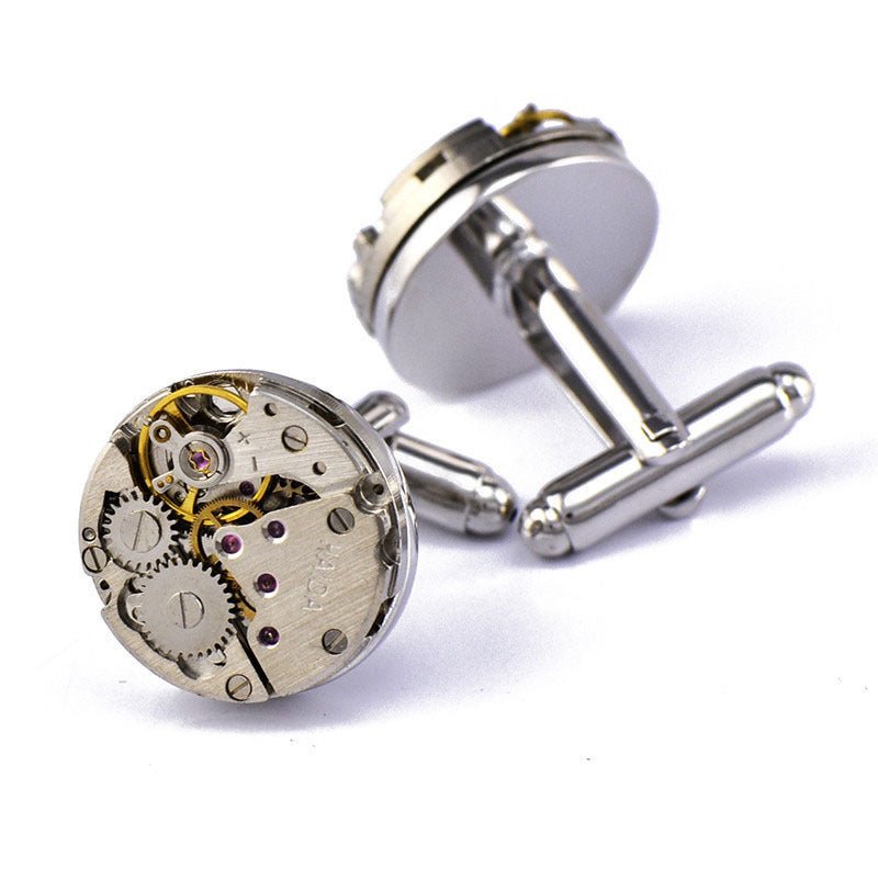 Mechanical Movement French Shirt Cufflinks - Elysian Bijoux