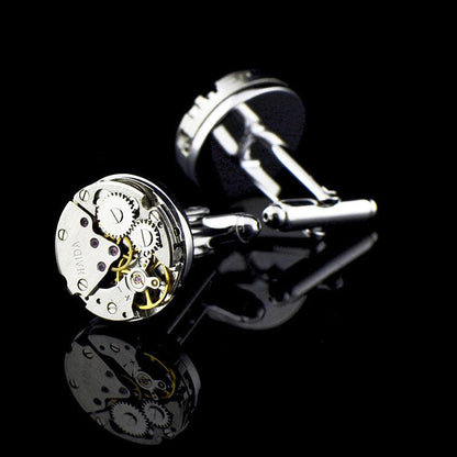 Mechanical Movement French Shirt Cufflinks - Elysian Bijoux