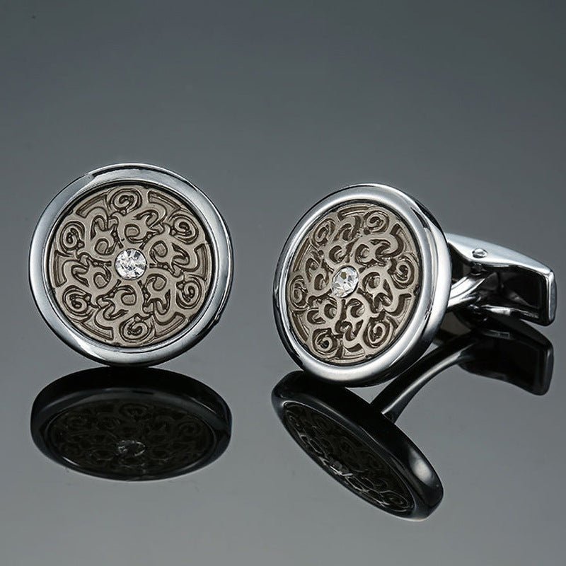 Men's French Retro Pattern Cufflinks - Elysian Bijoux
