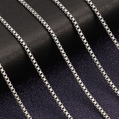 Men’s Long Geometric Alloy Necklace – Classic Gold & Silver Chains - Elysian Bijoux