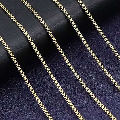Men’s Long Geometric Alloy Necklace – Classic Gold & Silver Chains - Elysian Bijoux