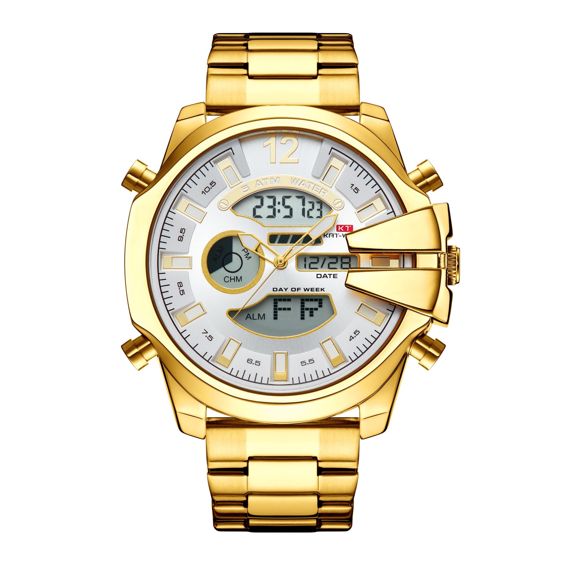 Men’s Sports & Leisure Stainless Steel Quartz Watch – Water Resistant - Elysian Bijoux