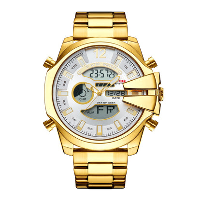 Men’s Sports & Leisure Stainless Steel Quartz Watch – Water Resistant - Elysian Bijoux