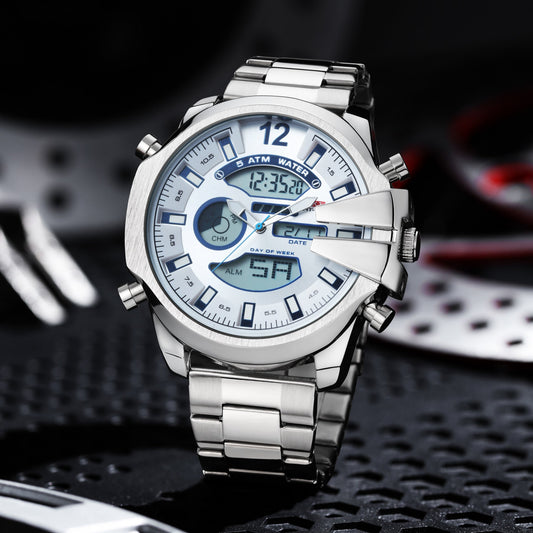 Men’s Sports & Leisure Stainless Steel Quartz Watch – Water Resistant - Elysian Bijoux
