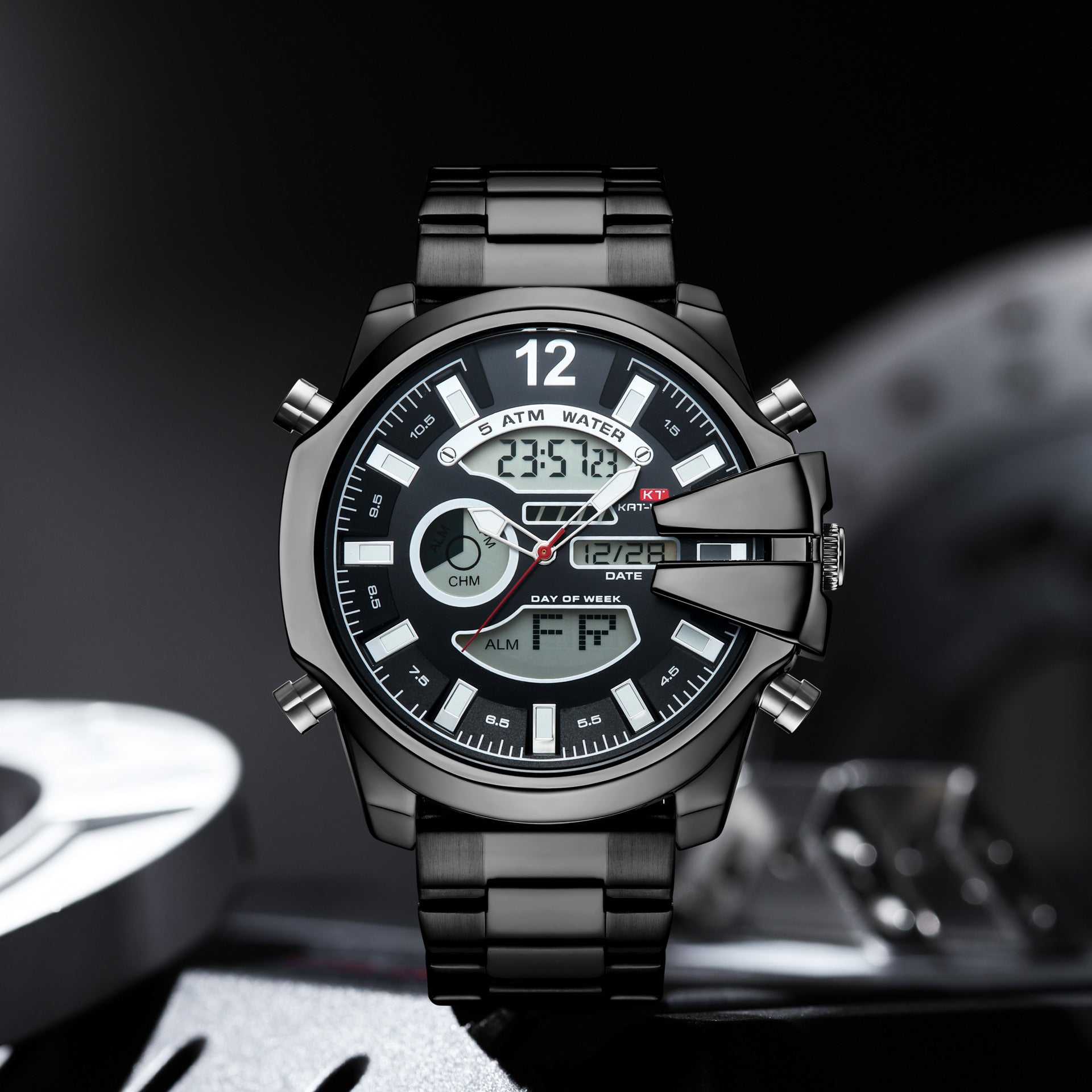Men’s Sports & Leisure Stainless Steel Quartz Watch – Water Resistant - Elysian Bijoux